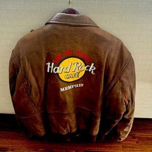 HARD ROCK CAFE Memphis
Leather Bomber Jacket Brown SZ (L)